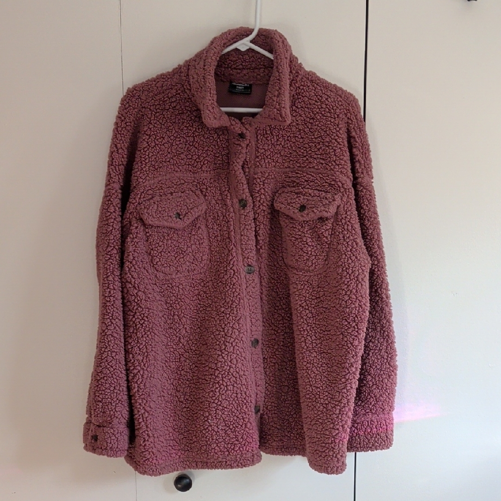32 Degrees Mauve Teddy Shacket